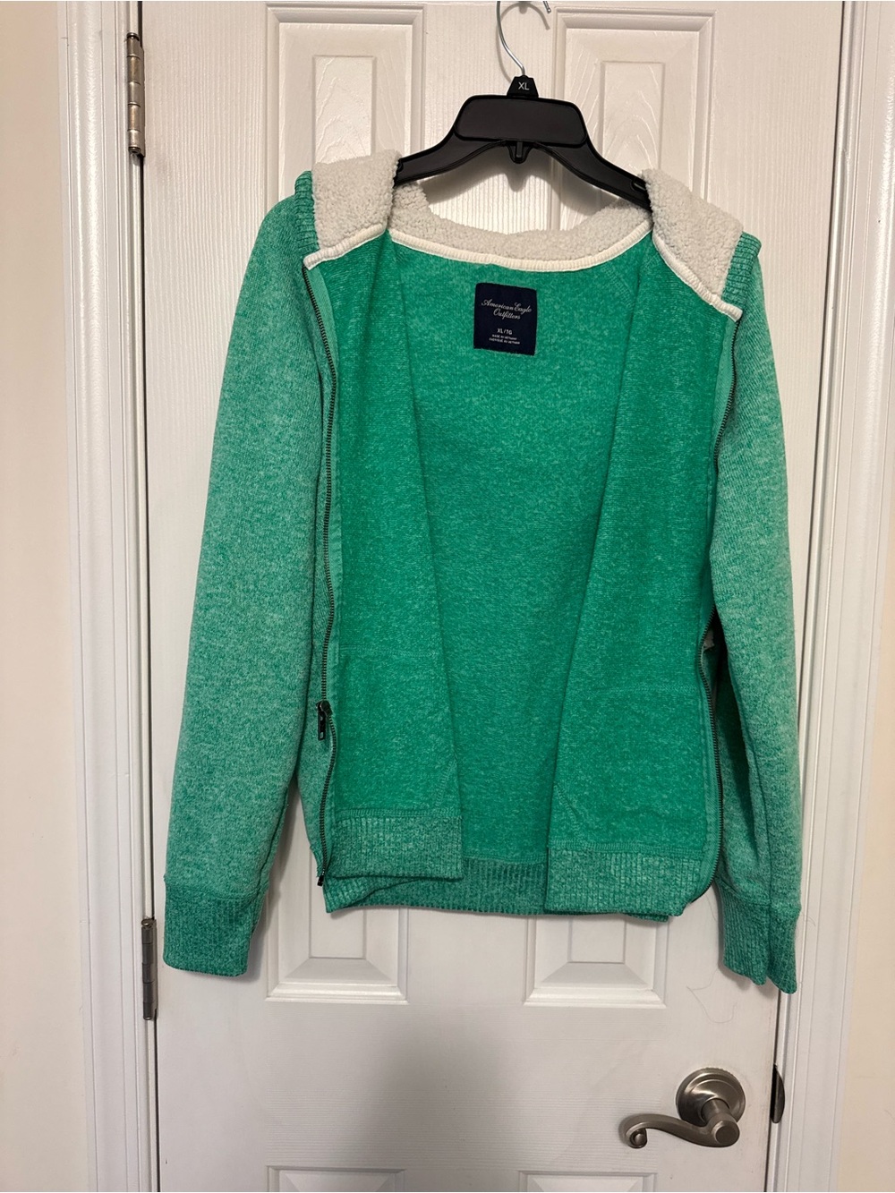 American Eagle Outfitters Cozy Green Hooded Women's Sweater